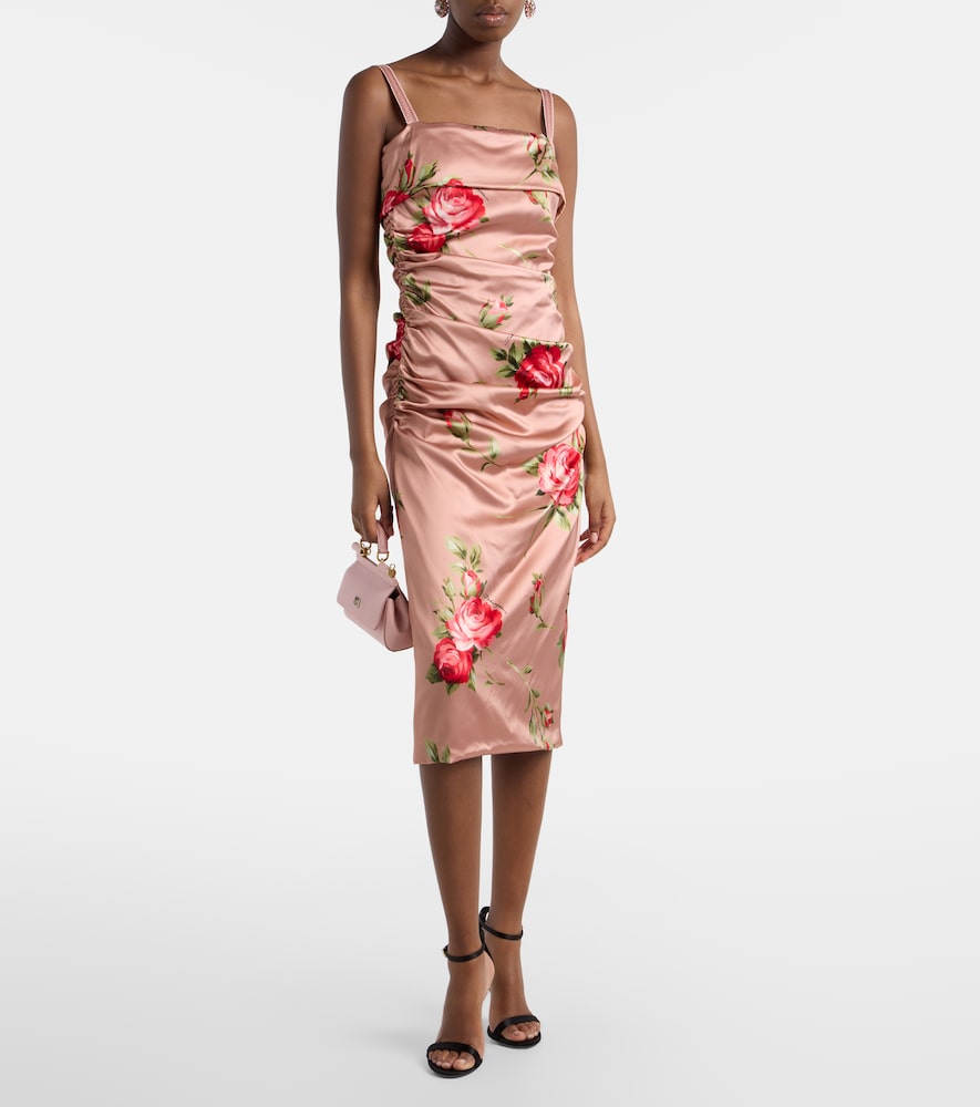 Dolce & Gabbana Floral satin midi dress