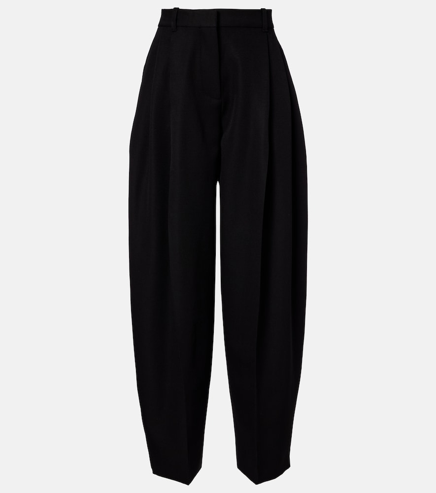 Man'S Virgin Wool Wide-Leg Pants