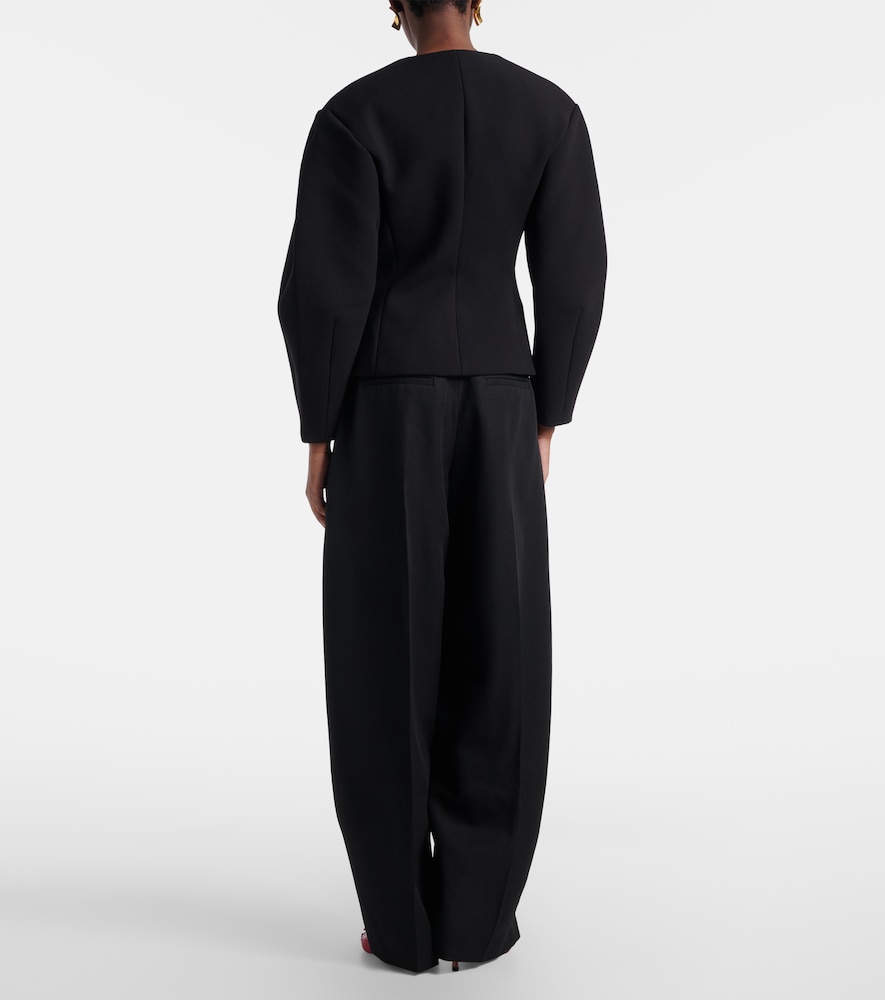 Man'S Virgin Wool Wide-Leg Pants