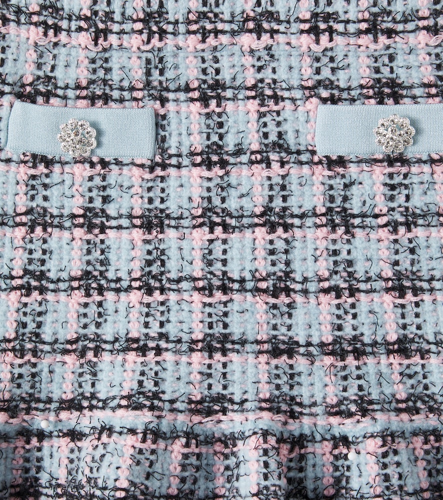  Self-portrait Kids Self-portrait Kids Checked Cotton-blend Tweed Skirt 