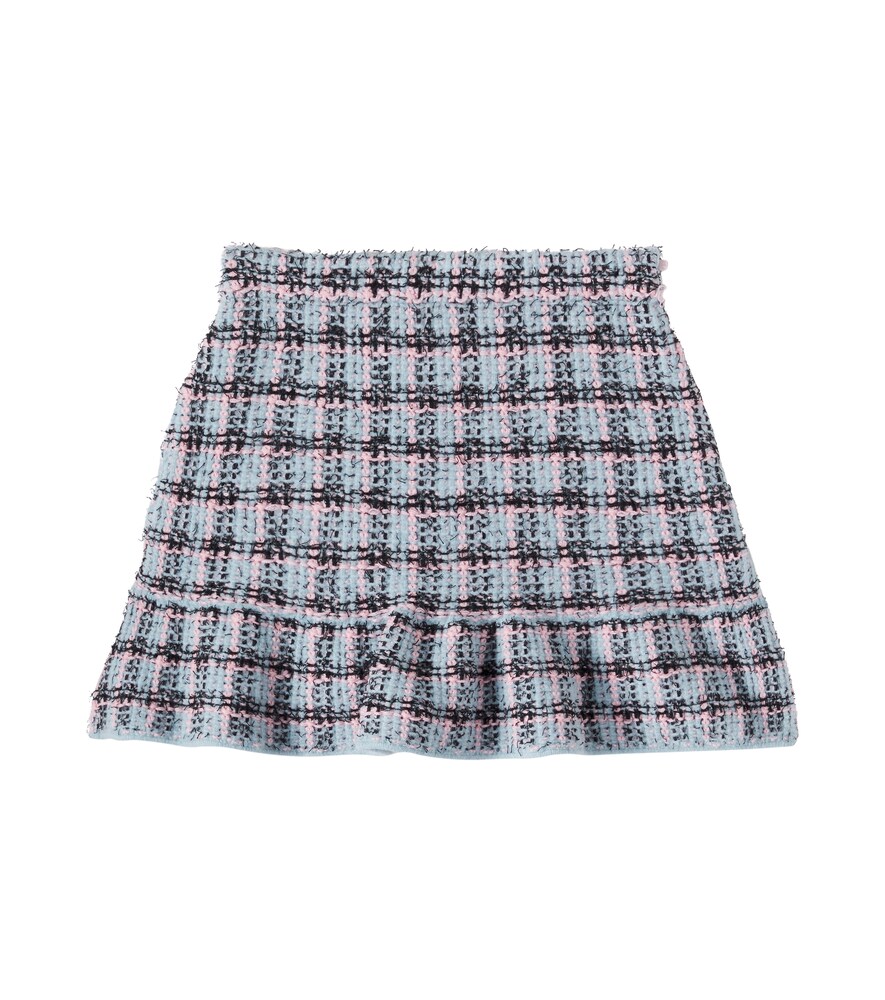  Self-portrait Kids Self-portrait Kids Checked Cotton-blend Tweed Skirt 