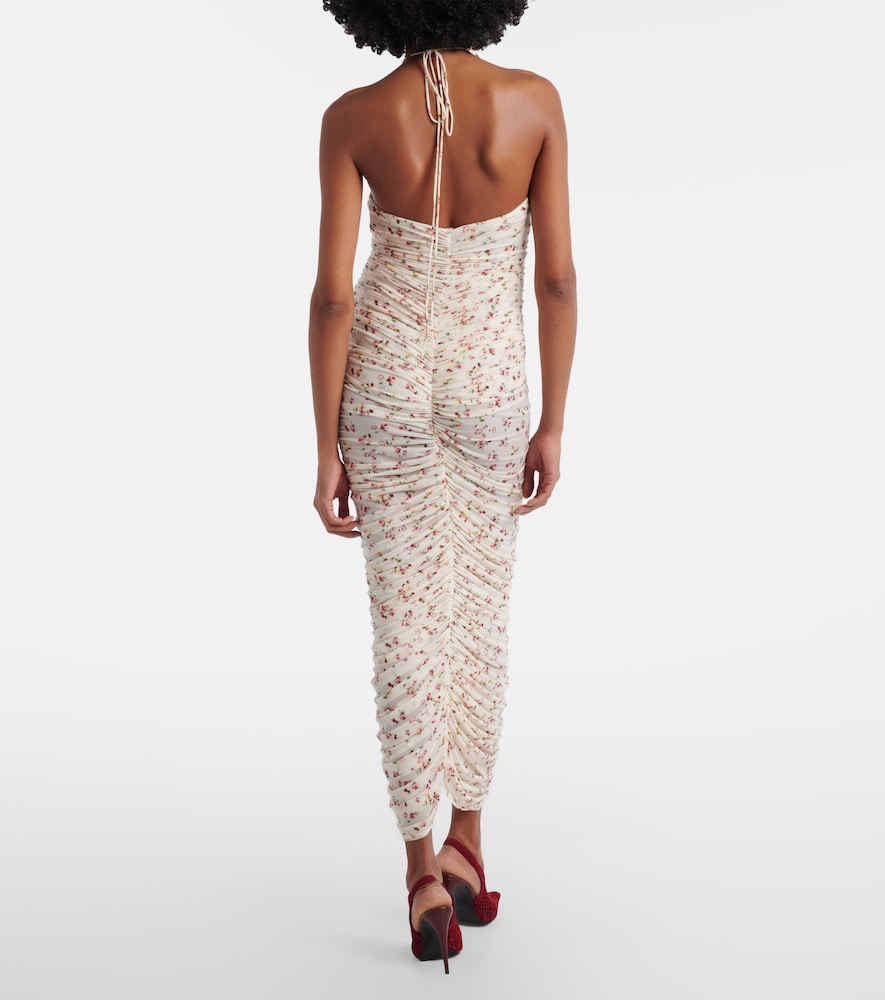  Magda Butrym Magda Butrym Vestido Midi Fruncido Con Aplique Floral 