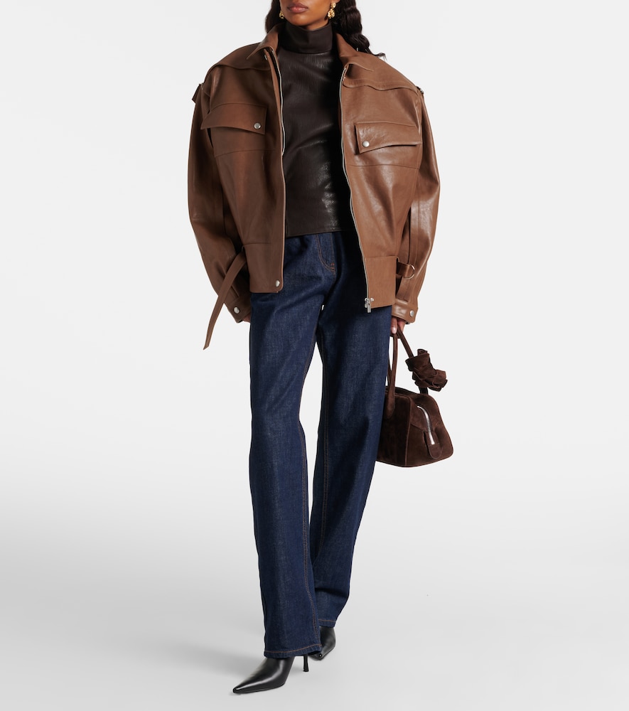 Magda Butrym Halterneck leather top
