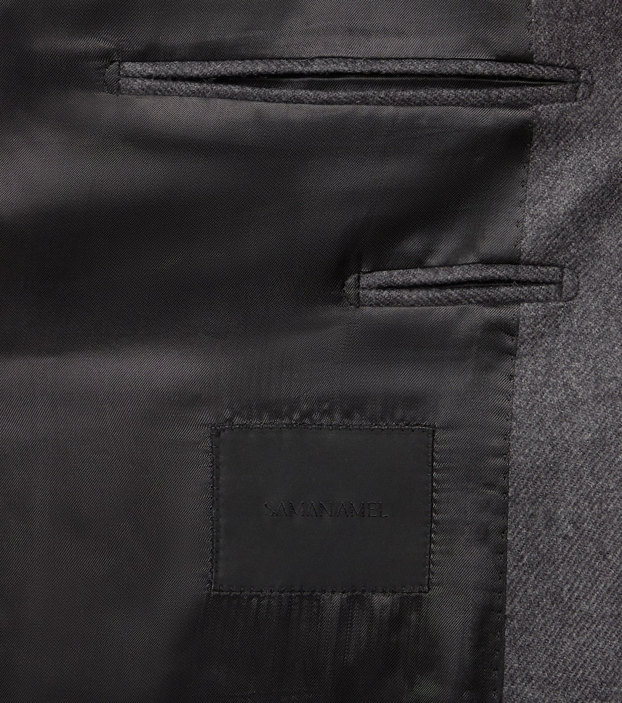  Saman Amel Saman Amel Double-breasted Wool Suit Jacket 