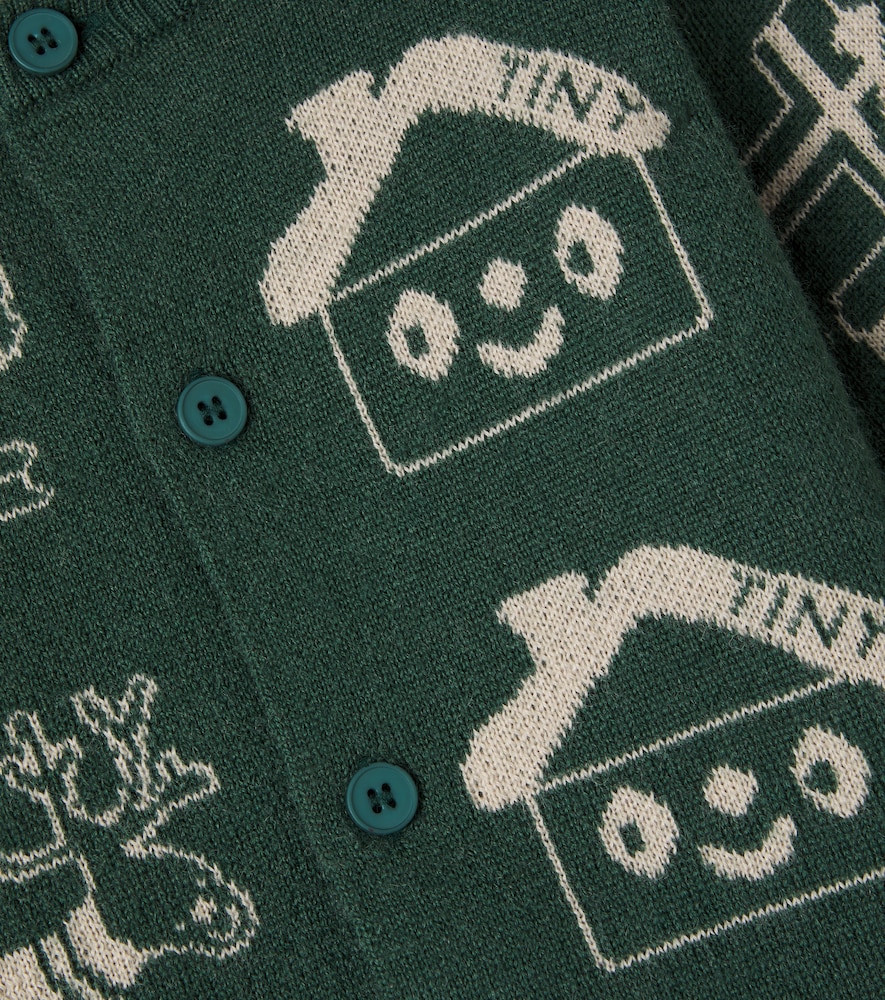  Tinycottons Tinycottons Baby Tiny Town Wool-blend Cardigan 