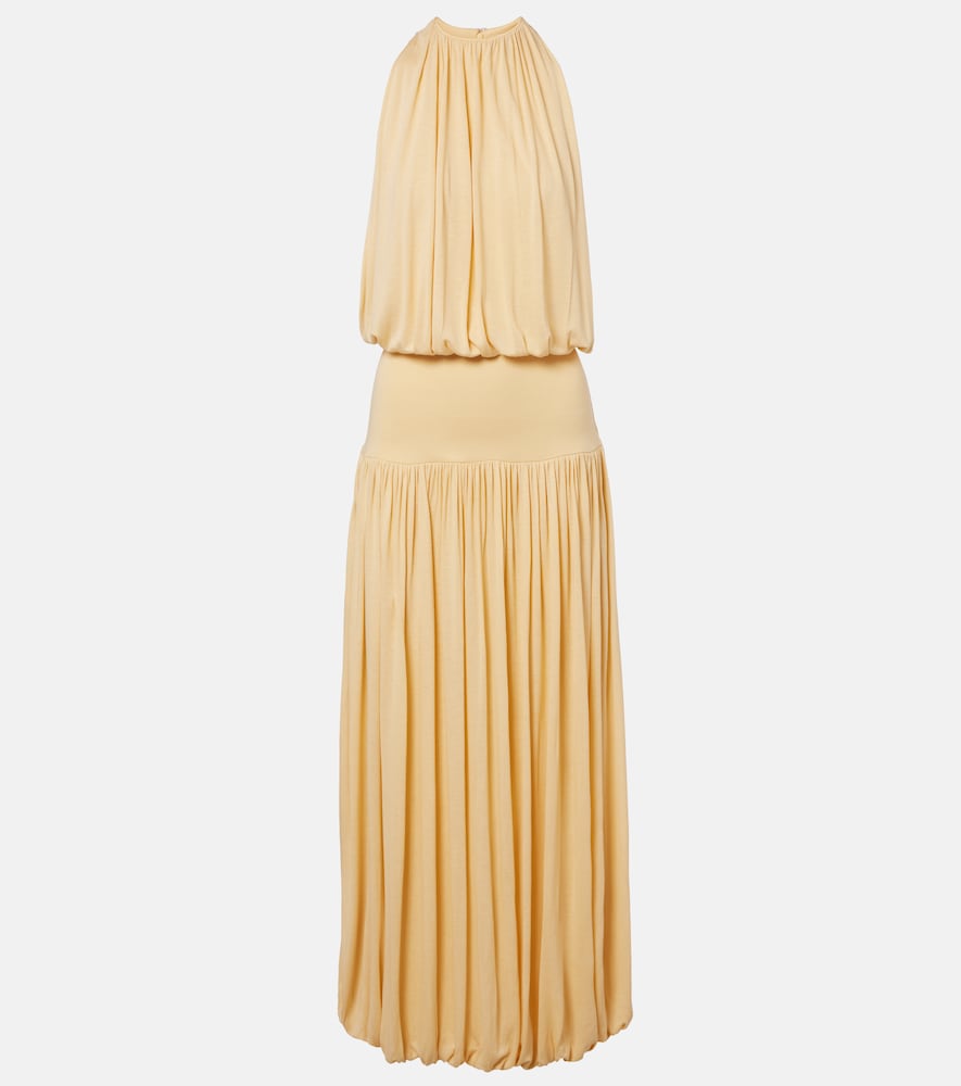 Toteme Gathered jersey maxi dress