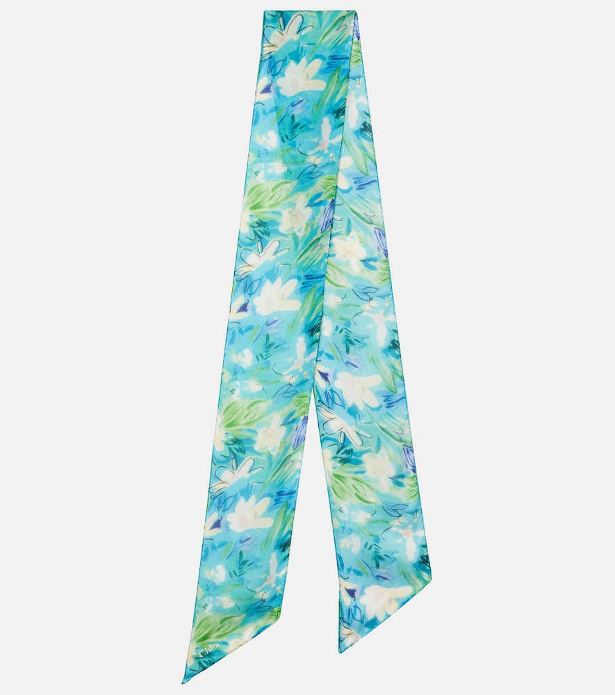 Chloe Chloé Chloé Wild Flowers floral silk scarf