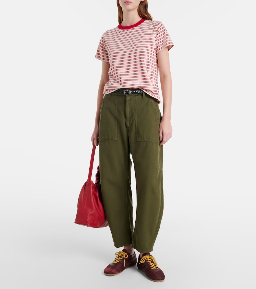 Velvet Foster striped cotton jersey T-shirt