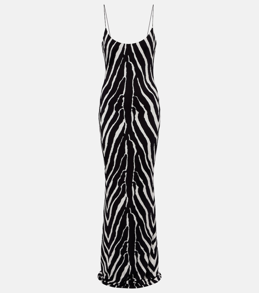 The New Arrivals Ilkyaz Ozel Zebra-print jersey gown