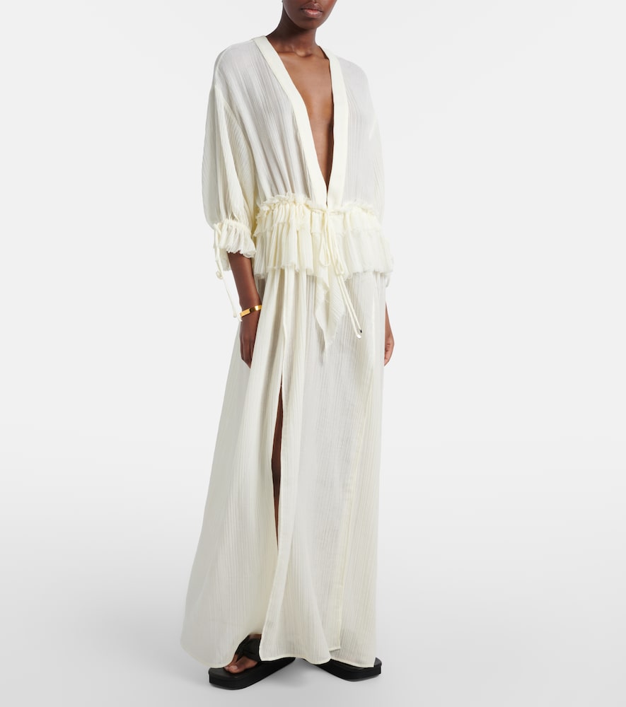 The Attico Ruffled cotton maxi dress