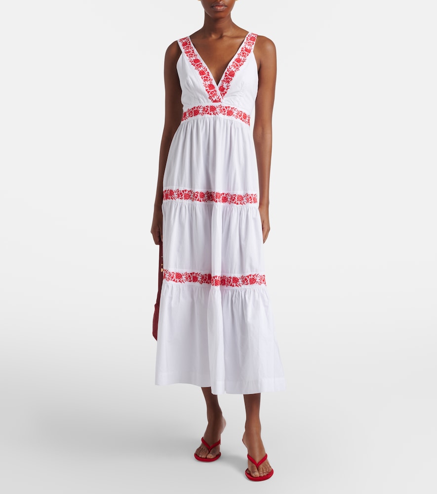 Heidi Klein Petalia embroidered cotton maxi dress
