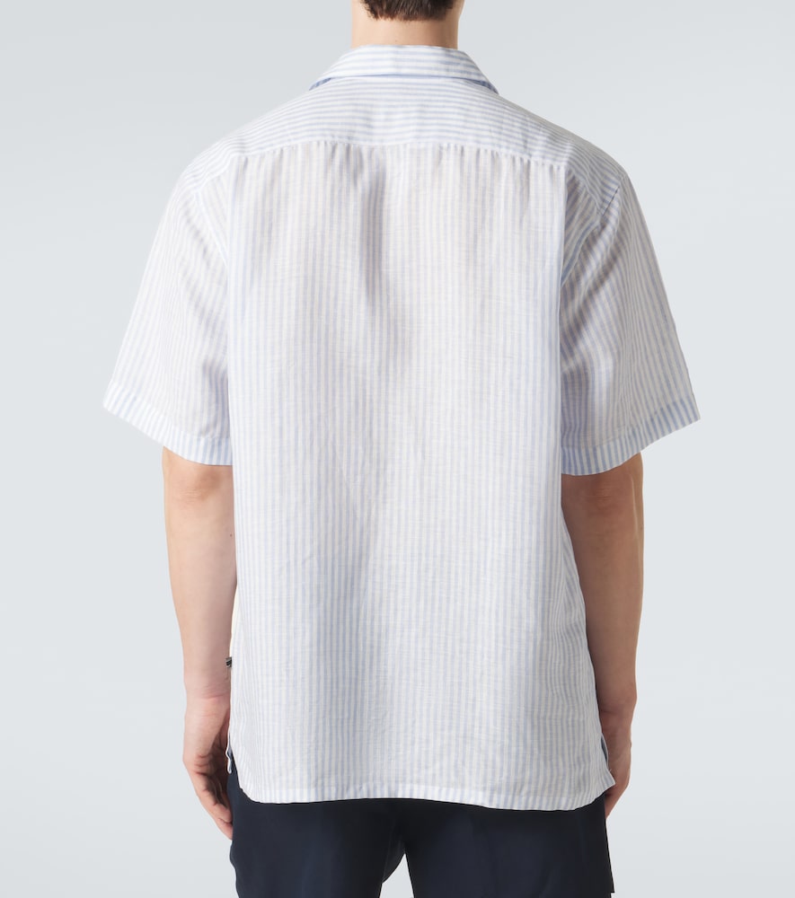 Linen Bowling Shirt Striped