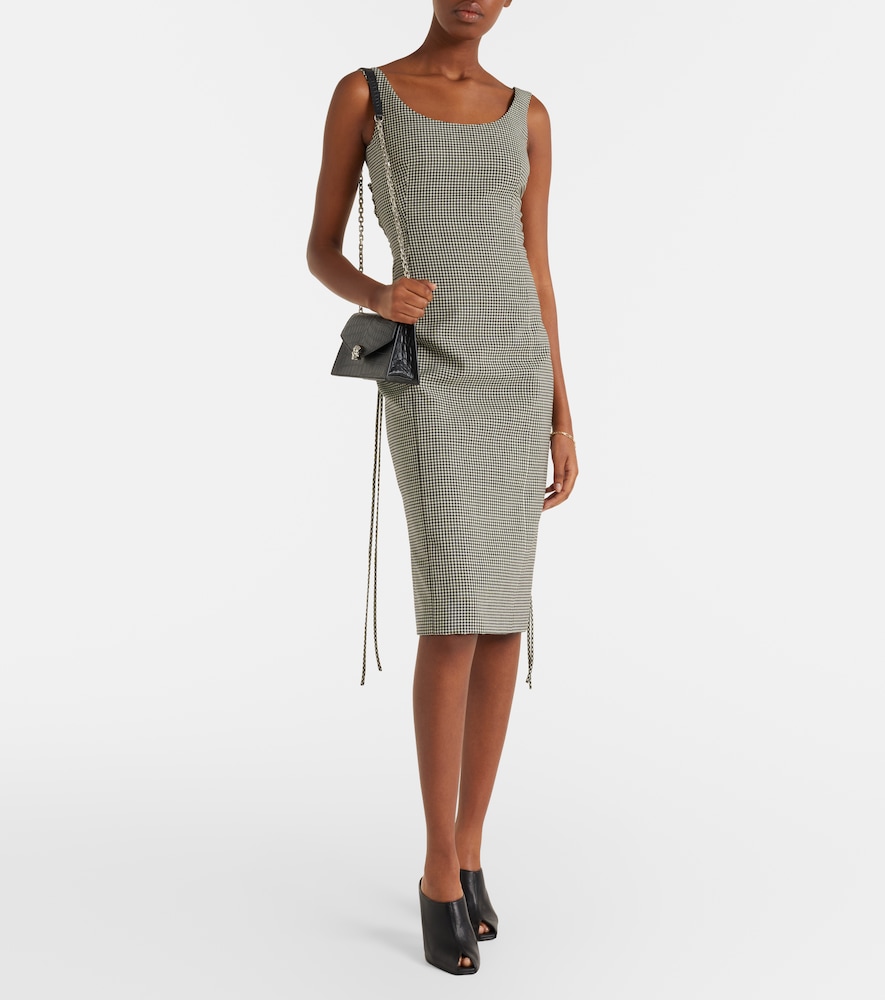  Mcqueen Mcqueen Gingham Midi Dress 
