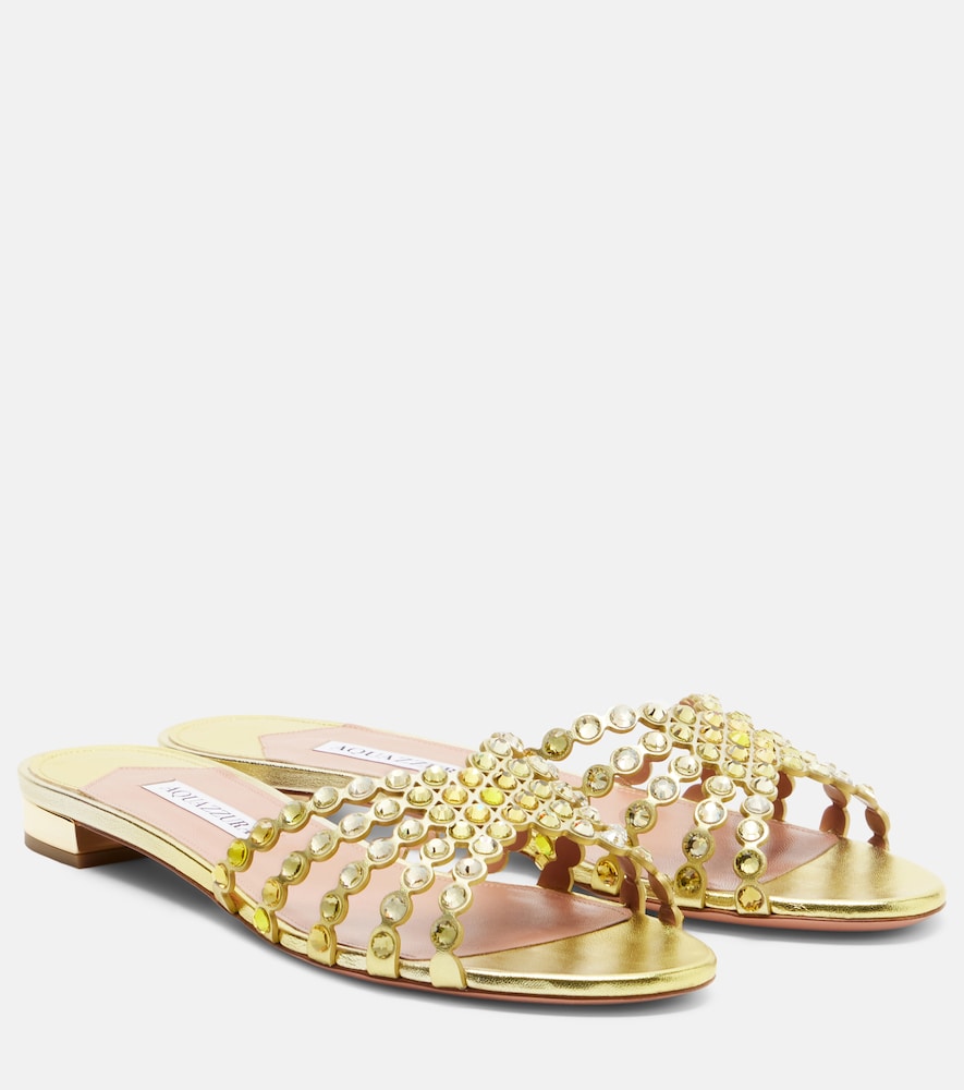 Aquazzura Tequila embellished leather sandals