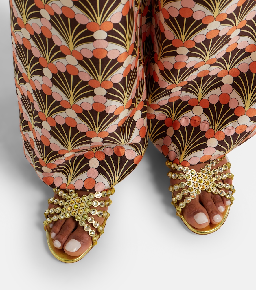 Aquazzura Tequila embellished leather sandals