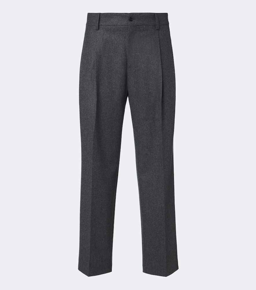 Weite Hose aus Schurwollflanell
