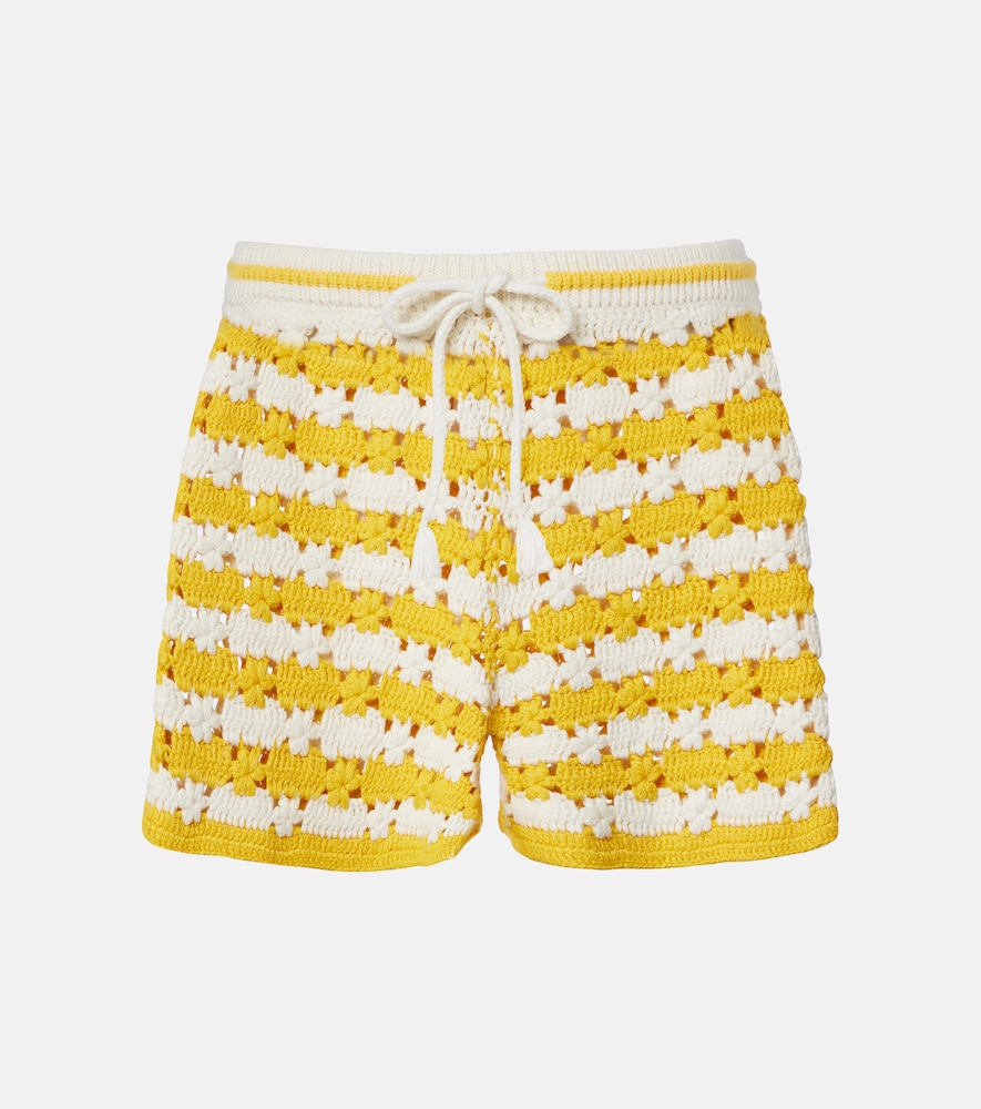 The Upside Goldie Malik cotton crochet shorts