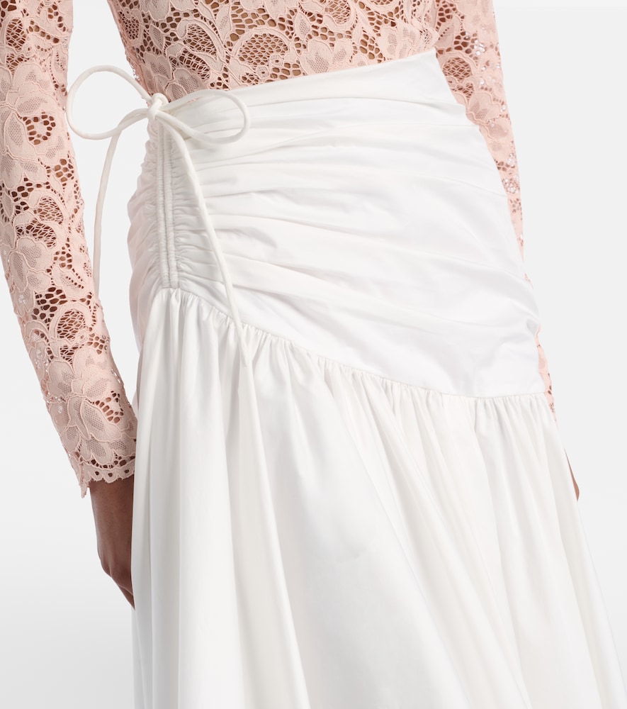 Asymmetric Cotton Poplin Midi