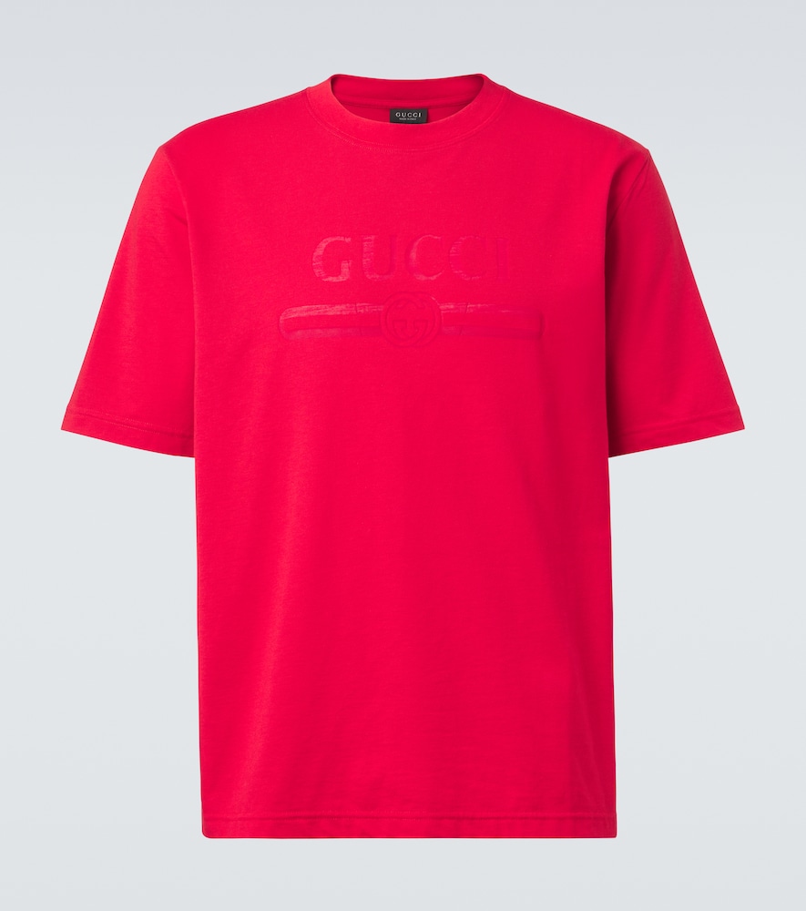 T-shirt in jersey di misto cotone con logo