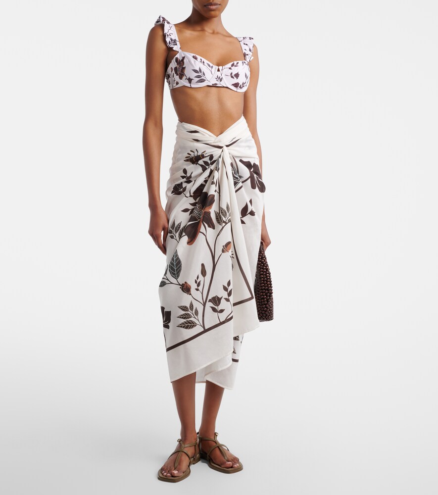 Agua by Agua Bendita Lavanda cotton and silk beach cover-up