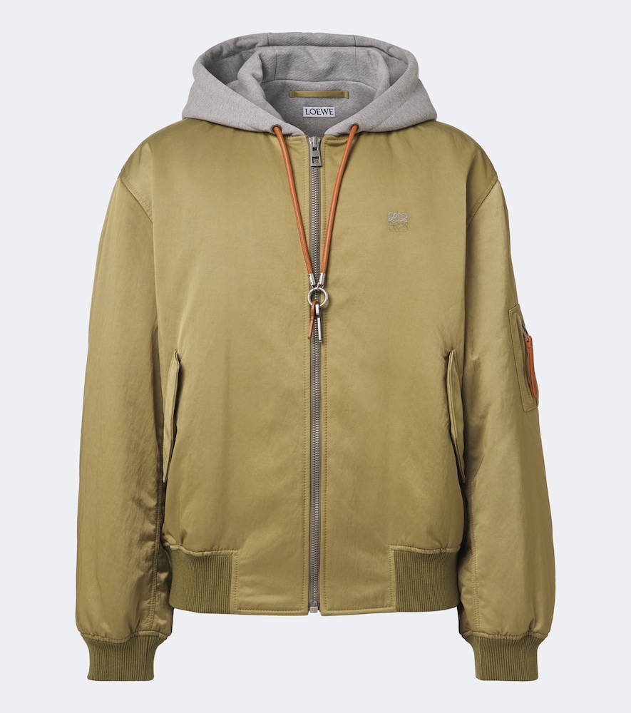 LOEWE Loewe Fleece-trimmed technical bomber jacket