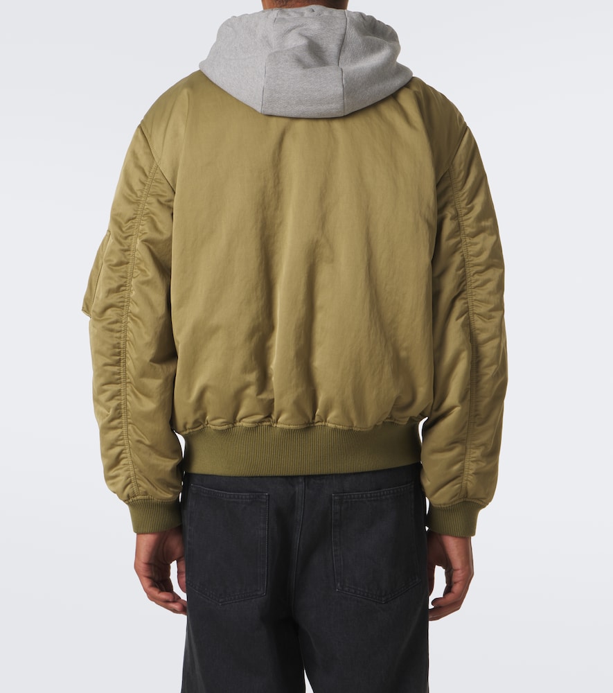 Fleece-Trimmed Technical Bomber Jacket