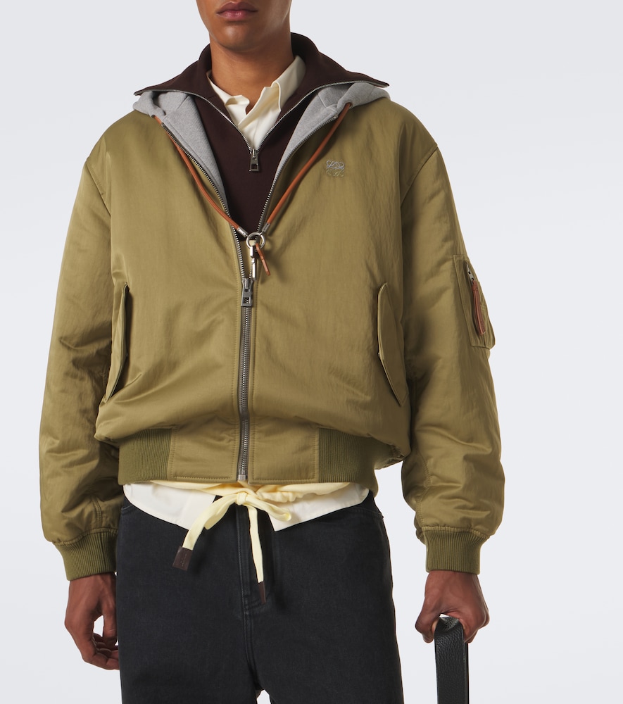 Fleece-Trimmed Technical Bomber Jacket