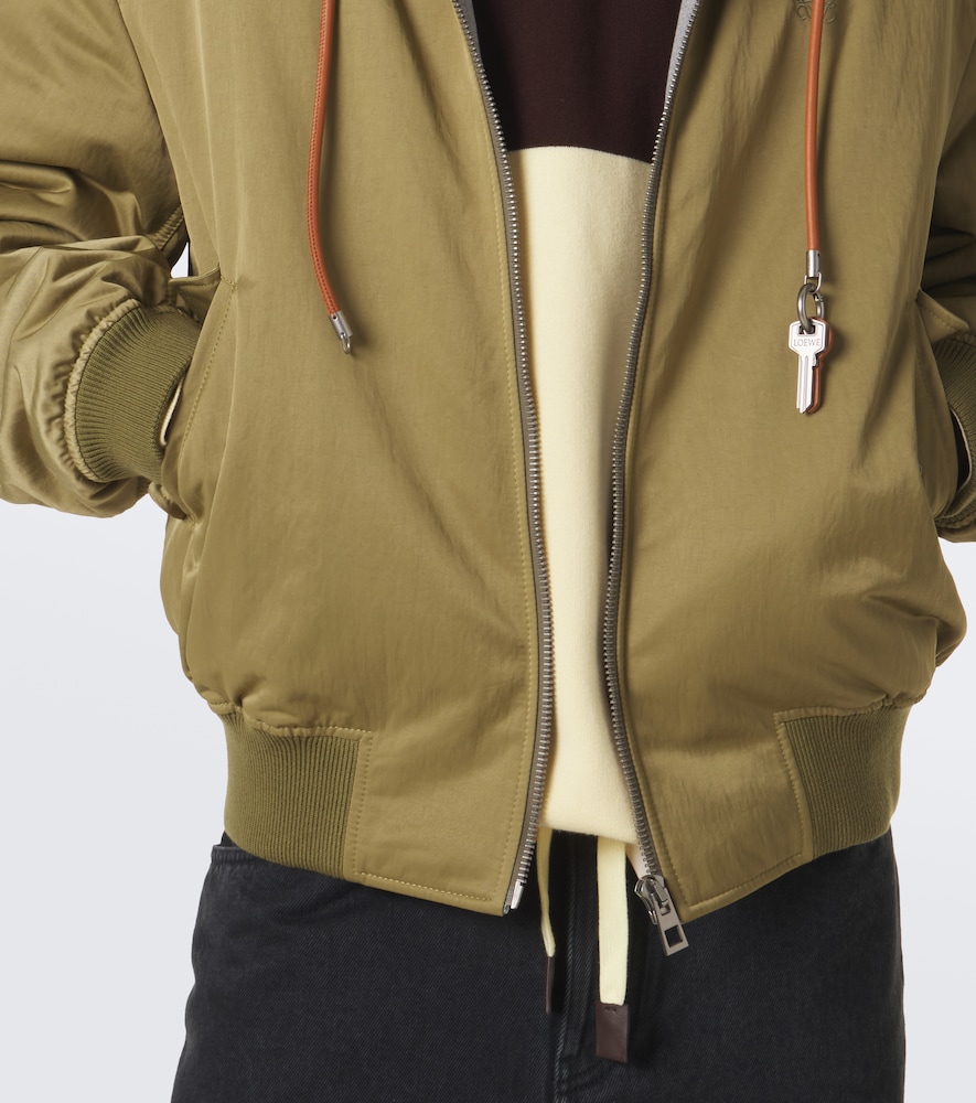 Fleece-Trimmed Technical Bomber Jacket
