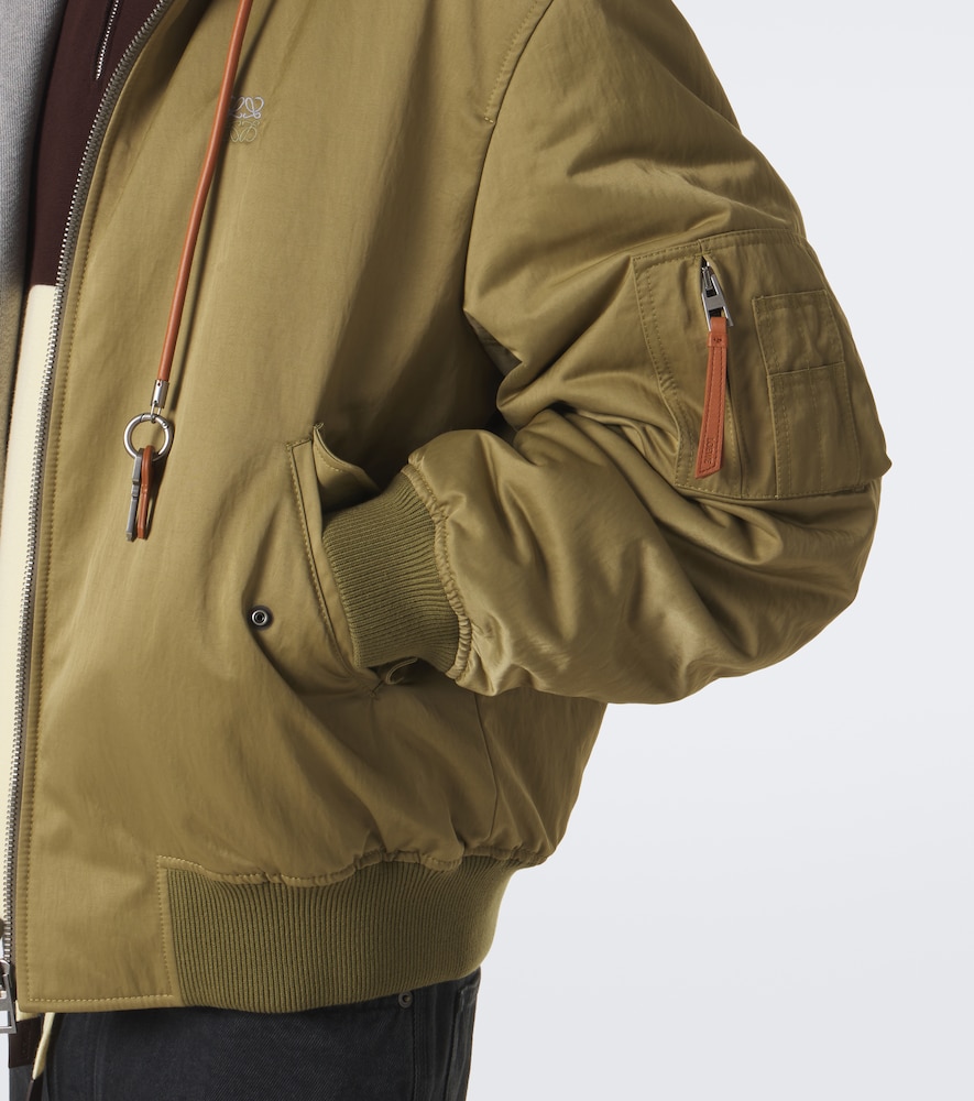 Fleece-Trimmed Technical Bomber Jacket