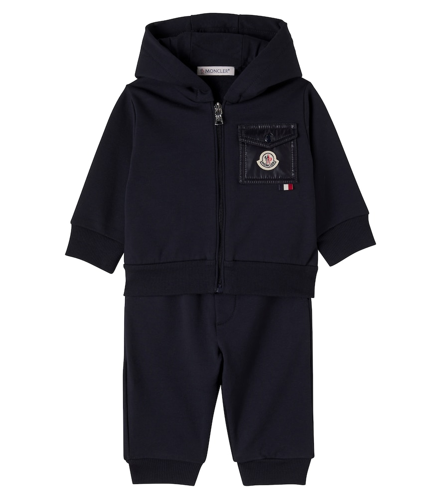 Moncler Enfant Baby cotton-blend hoodie and sweatpants set
