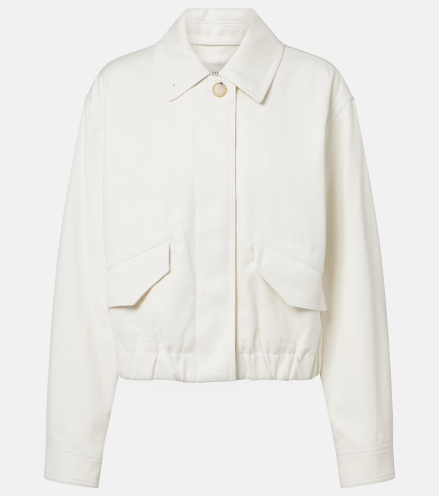 Giacca blouson in twill di cotone