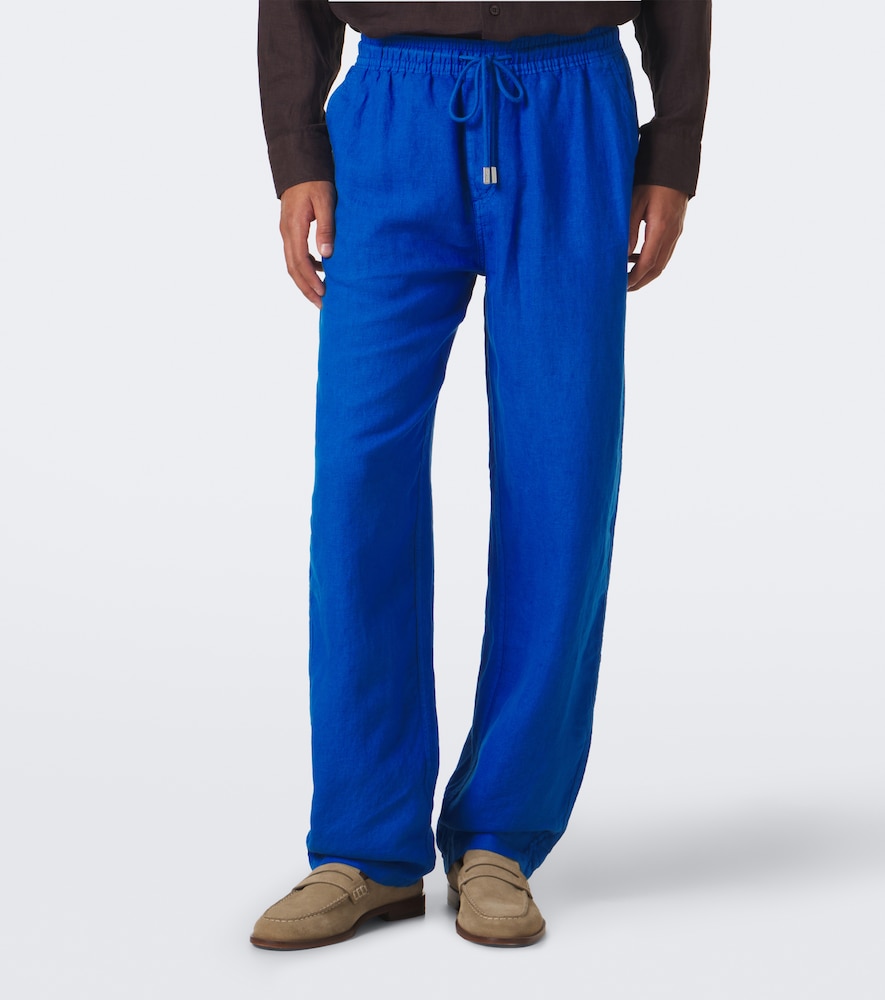 Linen Wide-Leg Pants