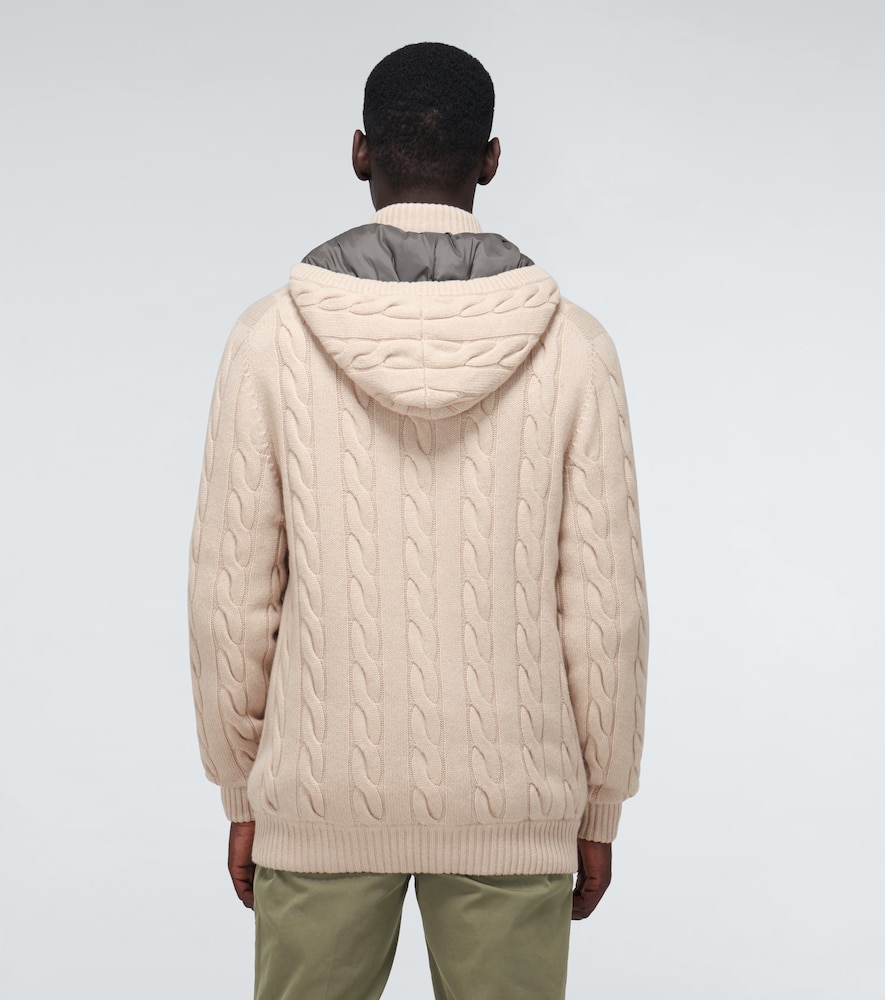 BRUNELLO CUCINELLI CASHMERE CARDIGAN WITH HOOD,P00485091
