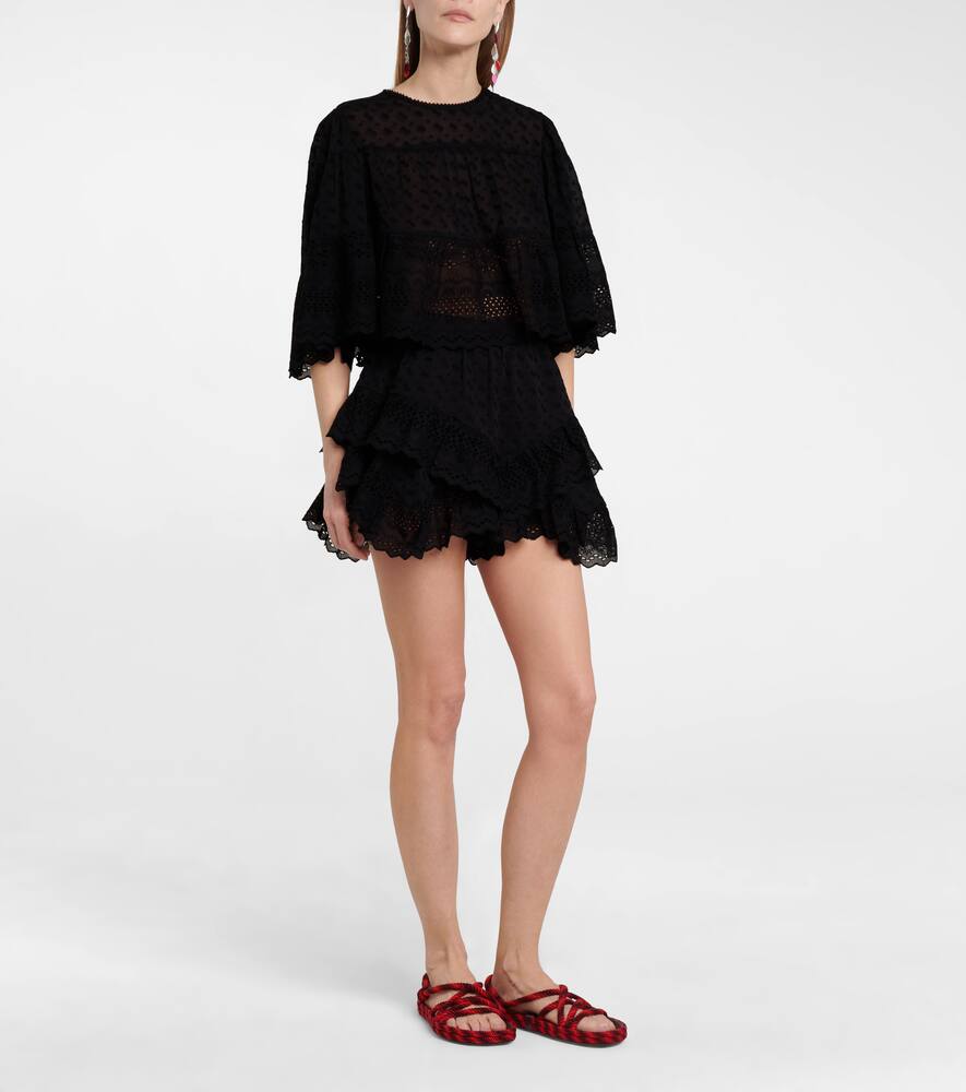 ISABEL MARANT ÉTOILE TEVIKA BRODERIE ANGLAISE COTTON TOP
