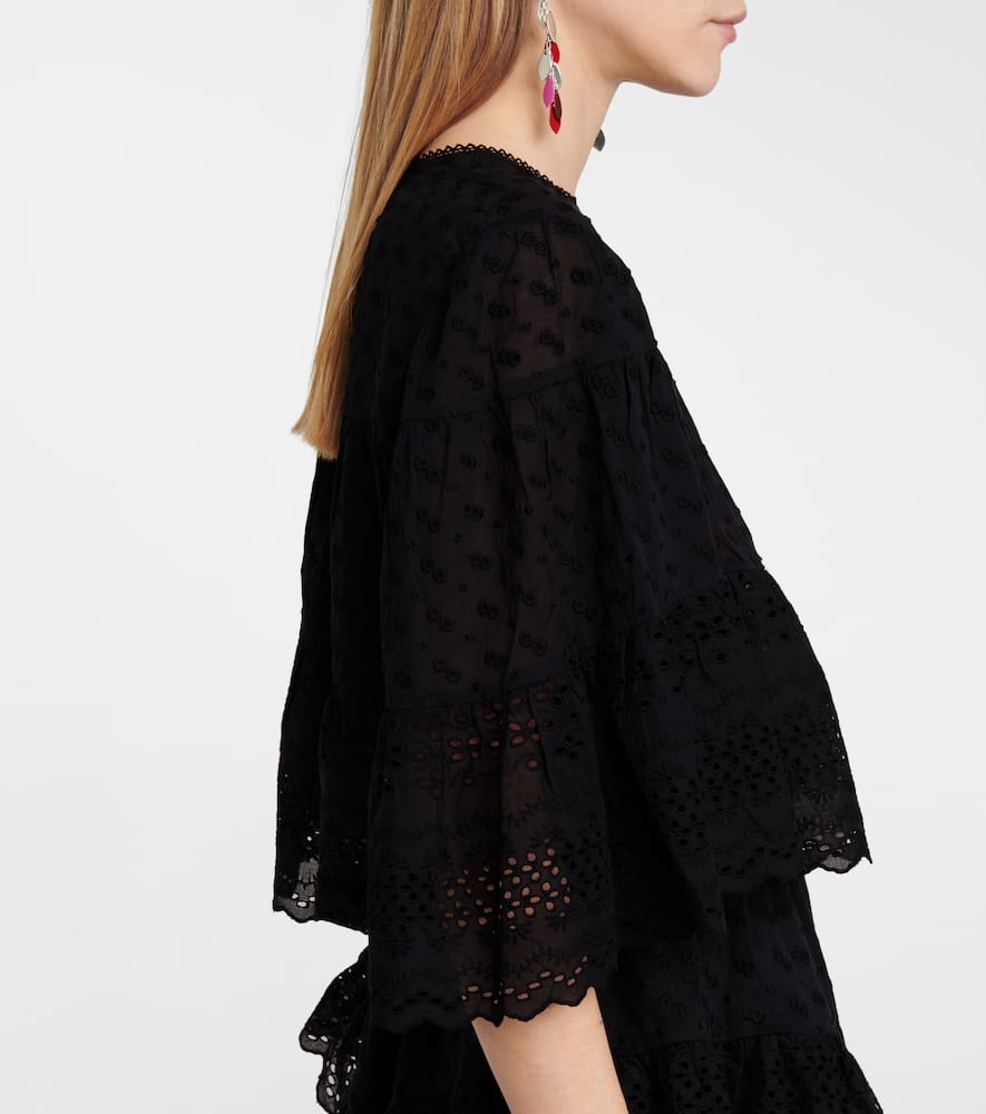 ISABEL MARANT ÉTOILE TEVIKA BRODERIE ANGLAISE COTTON TOP