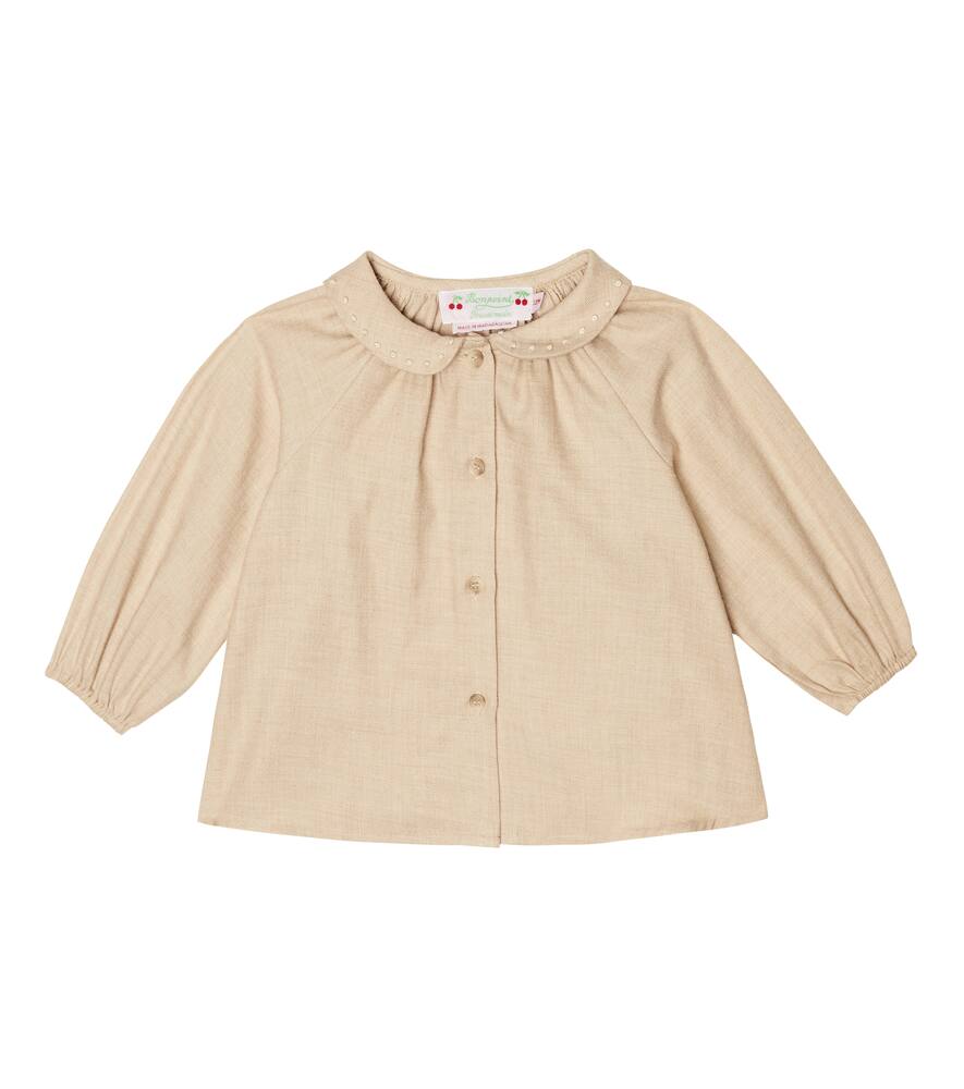 Bonpoint Baby Domino cotton and wool blouse