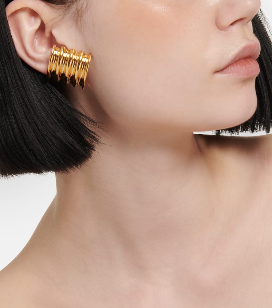 Shop Khaite Julius Small Gold-plated Earrings