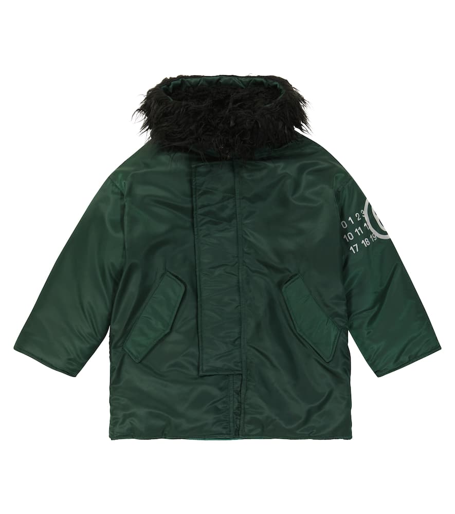 MM6 Maison Margiela Kids Hooded twill parka