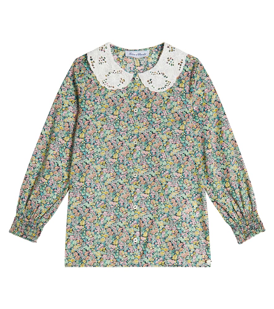 Shop Tartine Et Chocolat Floral Cotton Blouse In Multicoloured