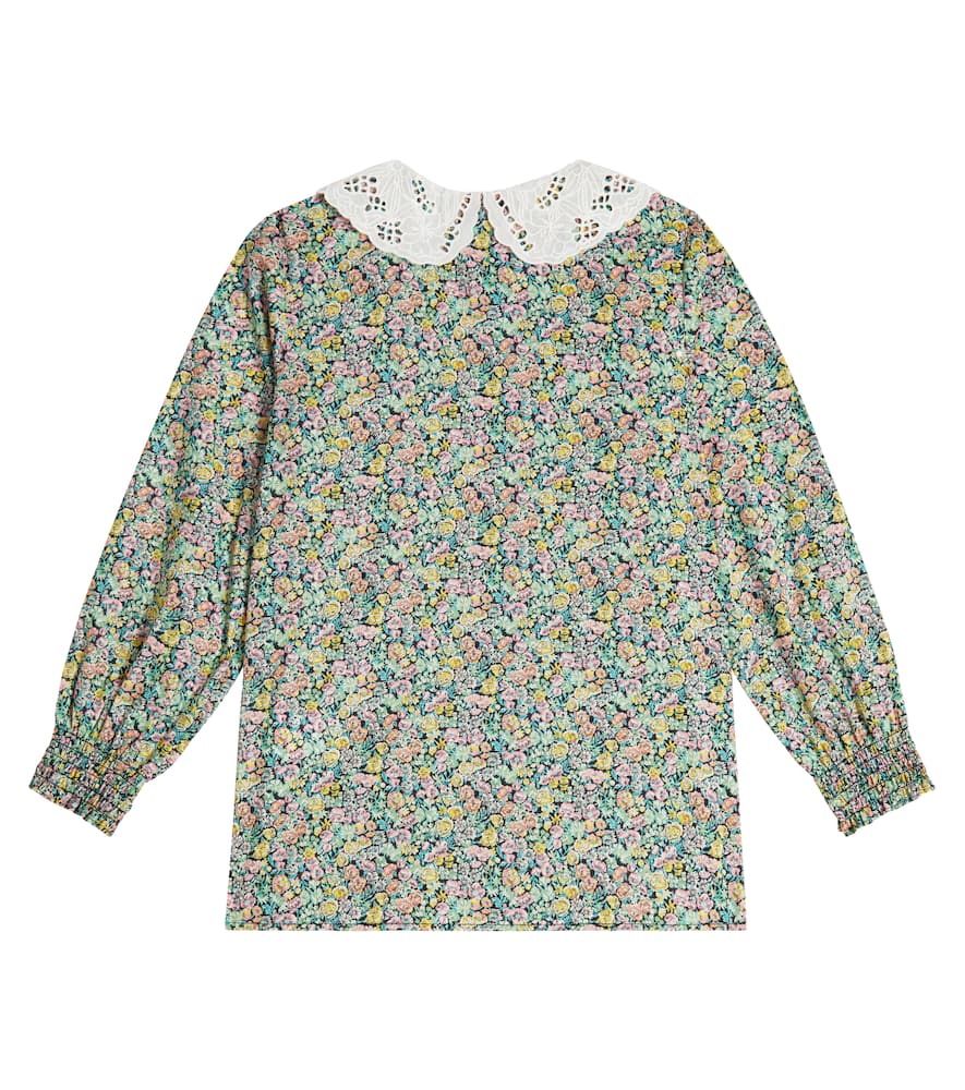 Shop Tartine Et Chocolat Floral Cotton Blouse In Multicoloured