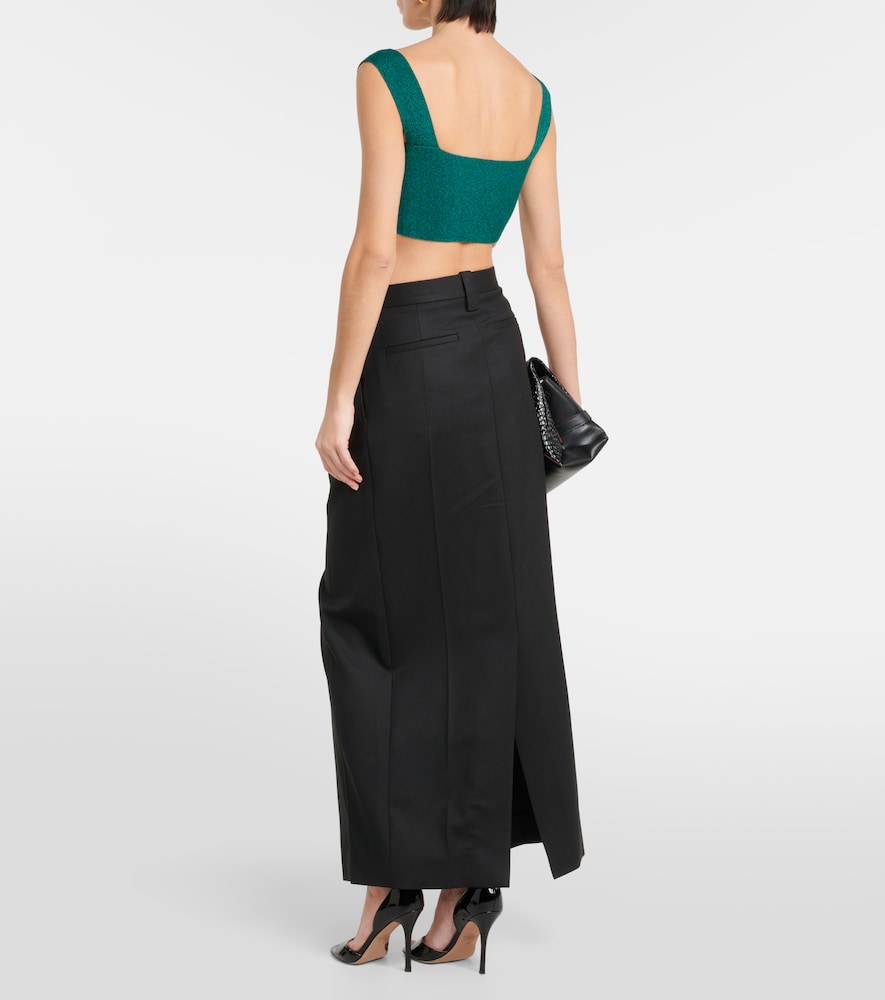  Victoria Beckham Victoria Beckham Cropped-top Aus Strick 