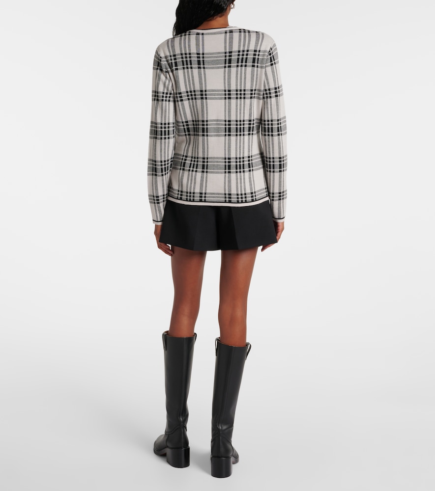  's Max Mara 's Max Mara Giara Plaid Wool Cardigan 