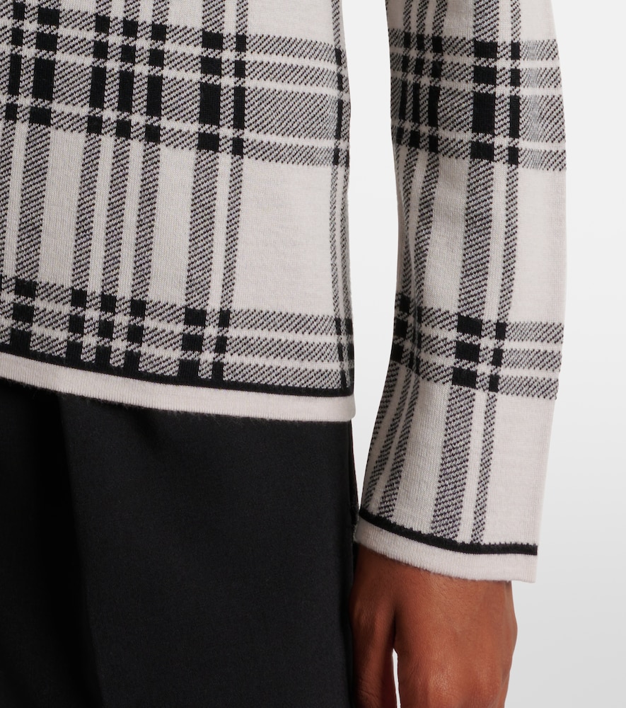 's Max Mara 's Max Mara Giara Plaid Wool Cardigan 