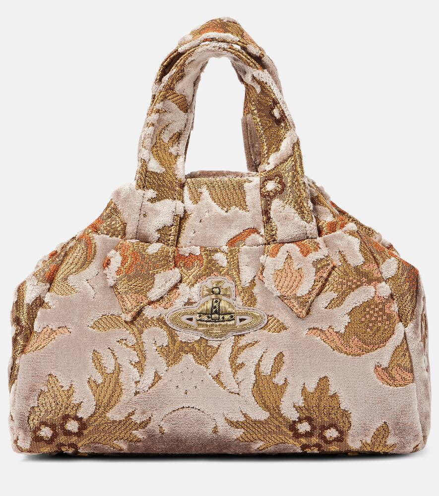 Vivienne Westwood Yasmine Medium velvet jacquard tote bag
