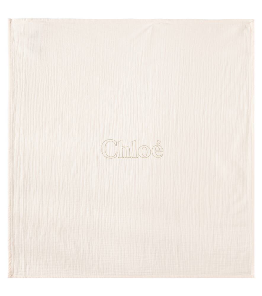 Shop Chloé Kids Baby Set Of 3 Cotton Bibs In Multicoloured