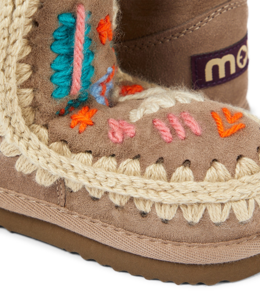  Mou Kids Mou Kids Bestickte Schneestiefel Aus Veloursleder 