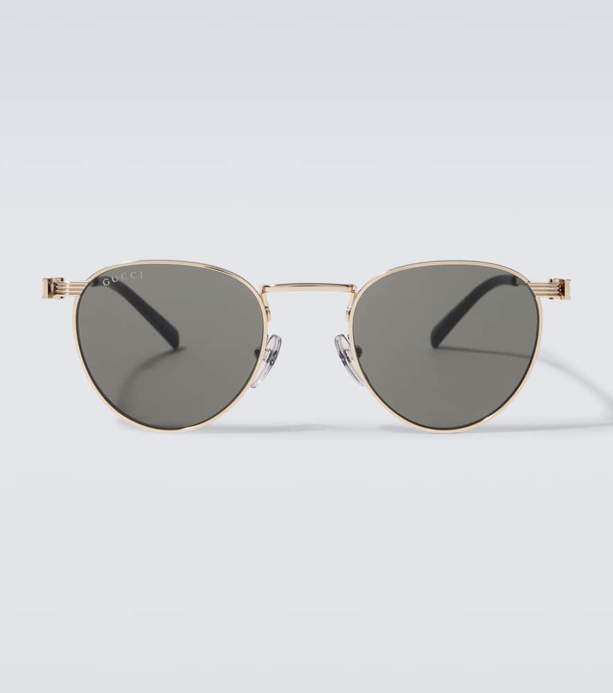 Gucci Round Sunglasses In Gold
