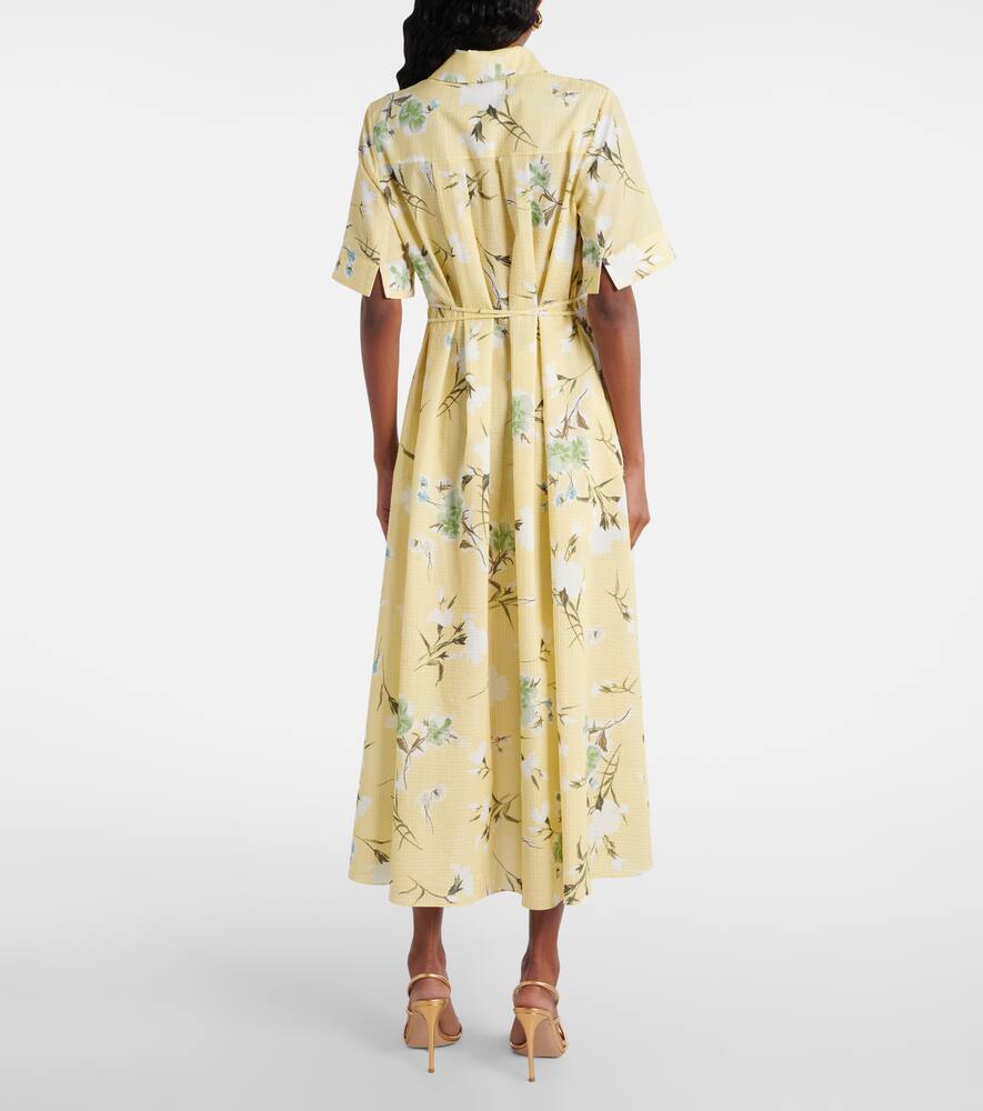 Erdem Hemdblusenkleid Aus Baumwolle In Yellow