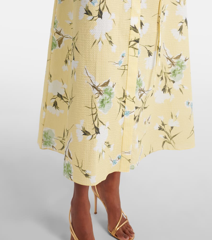 Erdem Hemdblusenkleid Aus Baumwolle In Yellow