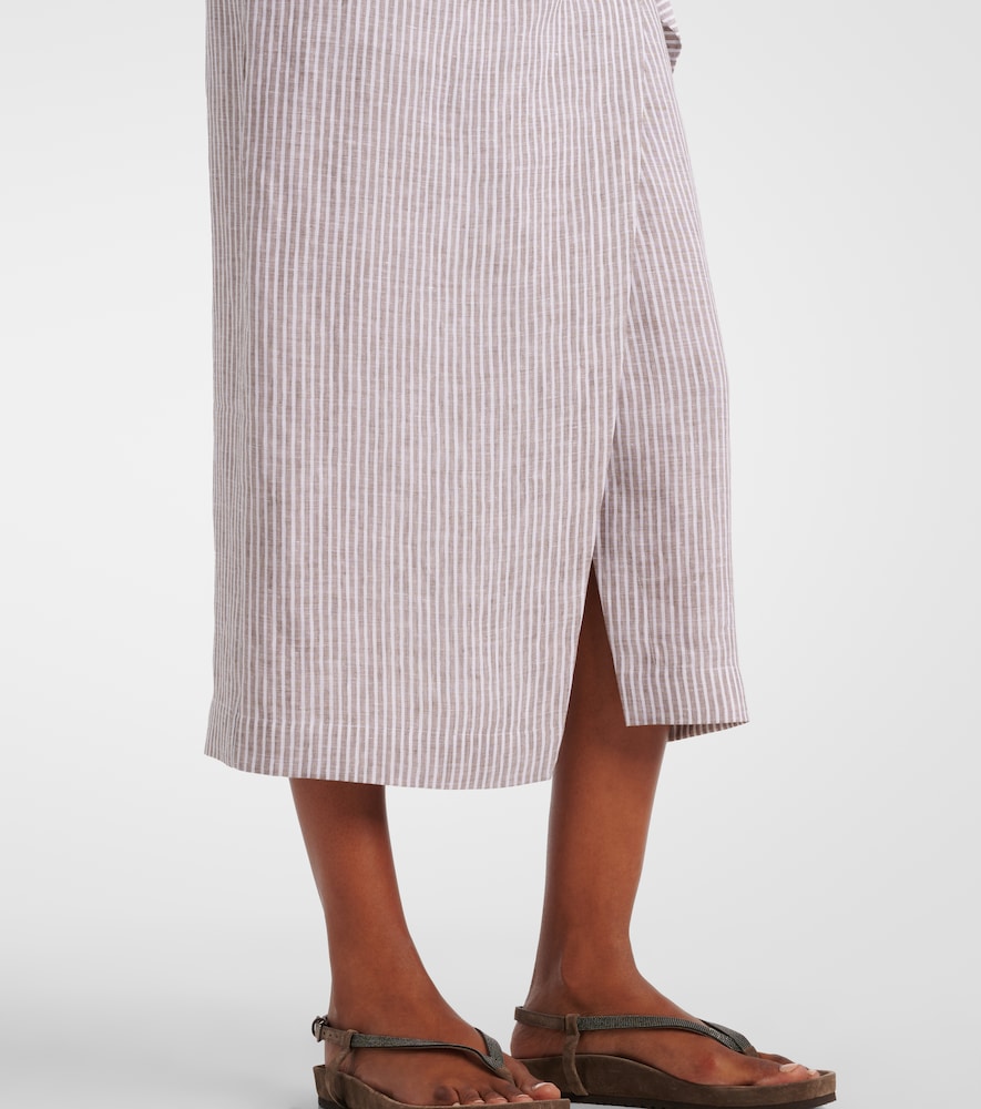  Brunello Cucinelli Brunello Cucinelli Wickelrock Aus Leinen 